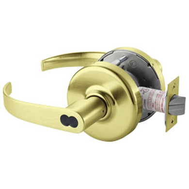 Corbin Russwin CL3332 PZD 606 M08 Extra Heavy-Duty Institutional or Utility Cylindrical Lever Lock, Accepts Small Format IC Core (SFIC), Satin Brass Finish