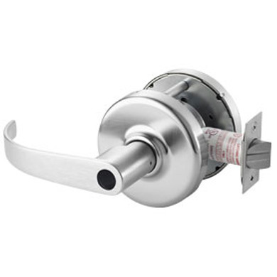 Corbin Russwin CL3381 PZD 626 LC Keyed Lever x Blank Plate Conventional Less Cylinder Lever Lock, Satin Chrome Finish