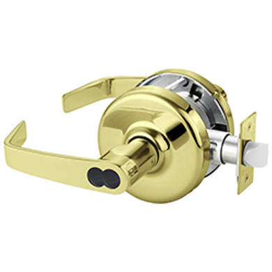 Corbin Russwin CL3557 NZD 605 M08 Heavy-Duty Storeroom or Closet Cylindrical Lever Lock, Accepts Small Format IC Core (SFIC), Bright Brass Finish