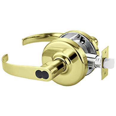 Corbin Russwin CL3555 PZD 605 CL6 Heavy-Duty Classroom Cylindrical Lever Lock, Accepts Large Format IC Core (LFIC), Bright Brass Finish