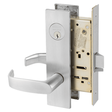Sargent 8256 LE1L 26D Office & Inner Entry Mortise Lock, Satin Chrome Finish