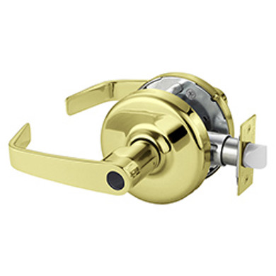 Corbin Russwin CL3861 NZD 605 LC Grade 2 Entry or Office Conventional Less Cylinder Lever Lock, Bright Brass Finish