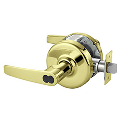 Corbin Russwin CL3855 AZD 605 M08 Grade 2 Classroom Cylindrical Lever Lock, Accepts Small Format IC Core (SFIC), Bright Brass Finish