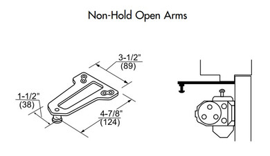 Norton 9318A 689 Parallel Arm Bracket, Non-Hold Open, 9300BC Series, Aluminum Painted