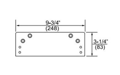 Norton 9388 689 Drop Plate, 9300BC Series, Aluminum Painted