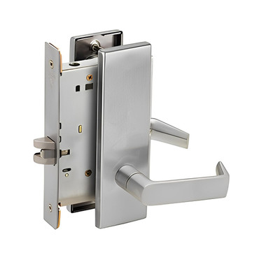 Schlage L9010 06N Mortise Passage Lock, w/ 06 Lever and N Escutcheon