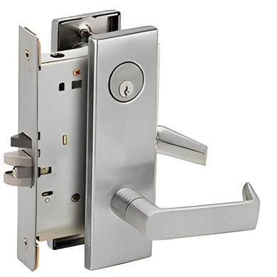 Schlage L9060P 06N Apartment entrance Mortise Lock, w/ 06 Lever and N Escutcheon