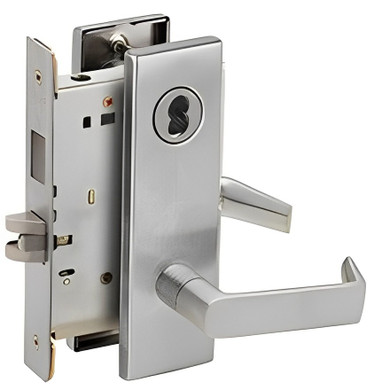 Schlage L9456B 06N Corridor Mortise Lock with Deadbolt, Accepts Small Format IC Core (SFIC)