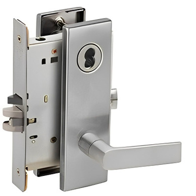 Schlage L9050B 01N Office and Inner Entry Mortise Lock, Accepts Small Format IC Core (SFIC)
