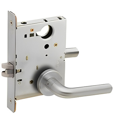 Schlage L9010 02A Mortise Passage Lock, w/ 02 Lever and A Rose