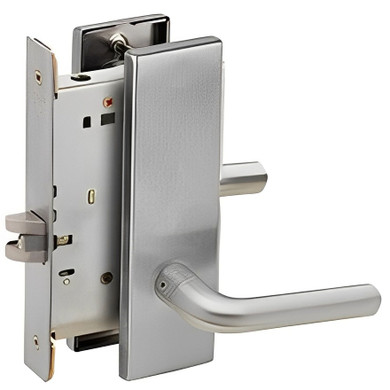 Schlage L9010 02N Mortise Passage Lock, w/ 02 Lever and N Escutcheon