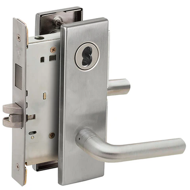 Schlage L9456J 02N Corridor Mortise Lock with Deadbolt, Accepts large Format IC Core (LFIC)