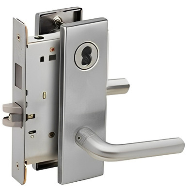 Schlage L9466J 02N Store/Utility Room Mortise Lock with Deadbolt, Accepts large Format IC Core (LFIC)