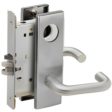 Schlage L9050L 03N Office and Inner Entry Mortise Lock, Less Cylinder