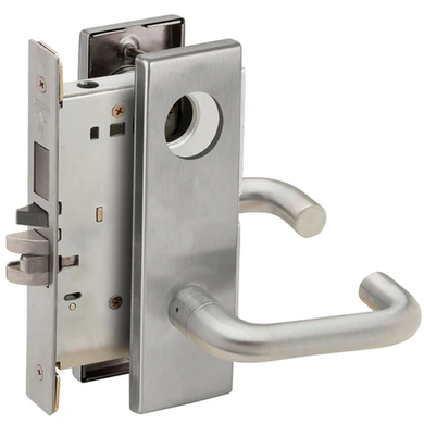 Schlage L9453L 03N Entrance Mortise Lock with Deadbolt, Less Cylinder