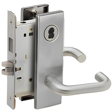 Schlage L9456B 03N Corridor Mortise Lock with Deadbolt, Accepts Small Format IC Core (SFIC)