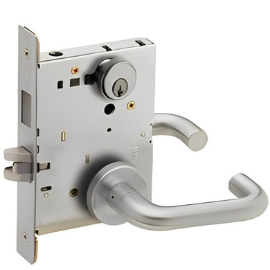 Schlage L9466P 03A Store/Utility Room Mortise Lock with Deadbolt, w/ 03 Lever and A Rose