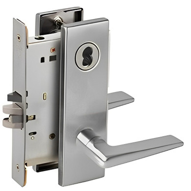 Schlage L9050J 05N Office and Inner Entry Mortise Lock, Accepts large Format IC Core (LFIC)