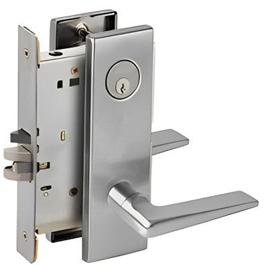 Schlage L9060P 05N Apartment Entrance Mortise Lock, w/ 05 Lever and N Escutcheon