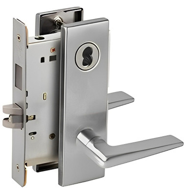 Schlage L9456B 05N Corridor Mortise Lock with Deadbolt, Accepts Small Format IC Core (SFIC)