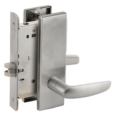 Schlage L9010 07N Mortise Passage Lock, w/ 07 Lever and N Escutcheon