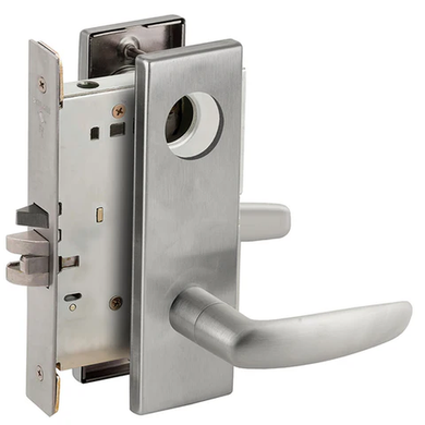Schlage L9060L 07N Apartment Entrance Mortise Lock, Less Cylinder