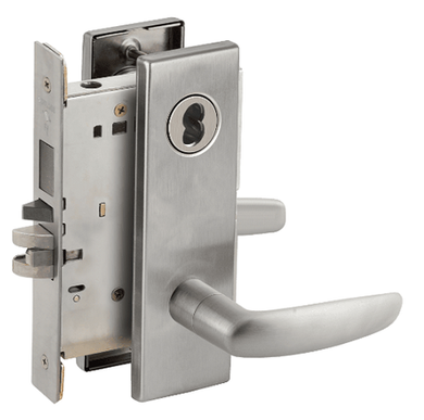 Schlage L9453J 07N Entrance Mortise Lock with Deadbolt, Accepts large Format IC Core (LFIC)