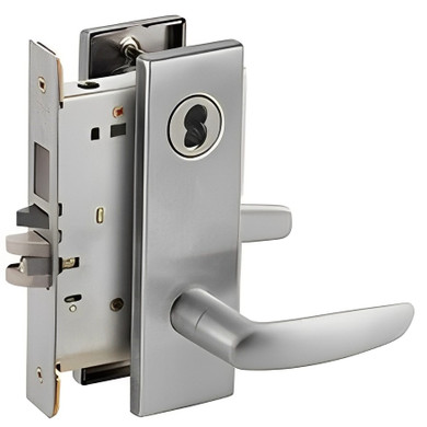 Schlage L9453J 07N Entrance Mortise Lock with Deadbolt, Accepts large Format IC Core (LFIC)