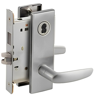 Schlage L9456J 07N Corridor Mortise Lock with Deadbolt, Accepts large Format IC Core (LFIC)