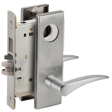 Schlage L9453L 12N Entrance Mortise Lock with Deadbolt, Less Cylinder