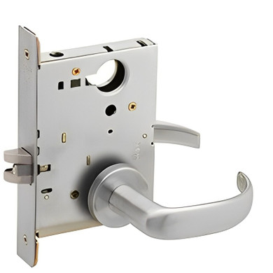 Schlage L9010 17A Mortise Passage Lock, w/ 17 Lever and A Rose