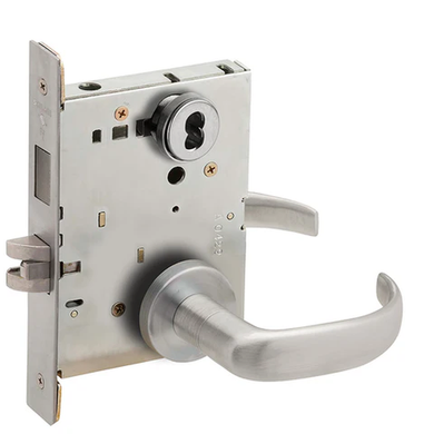Schlage L9465J 17A Closet/Storeroom Mortise Lock with Deadbolt, Accepts large Format IC Core (LFIC)