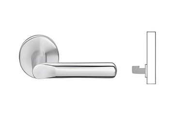 Schlage L0170 18N 626 Mortise Half Dummy Trim, w/ 18 Lever and N Escutcheon, Satin Chrome Finish