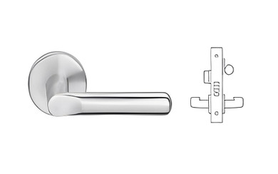 Schlage L9050B 18N 626 Office and Inner Entry Mortise Lock, Accepts Small Format IC Core (SFIC), Satin Chrome Finish