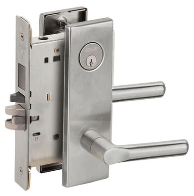 Schlage L9453P 18N 626 Entrance Mortise Lock with Deadbolt, Satin Chrome Finish