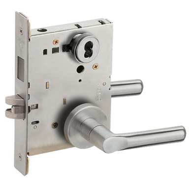 Schlage L9456J 18A 626 Corridor Mortise Lock with Deadbolt, Accepts large Format IC Core (LFIC), Satin Chrome Finish