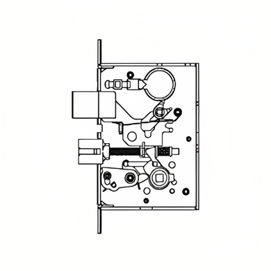 Schlage L9480LB RH 134 Storeroom Mortise Lock with Deadbolt, Lock Body Only