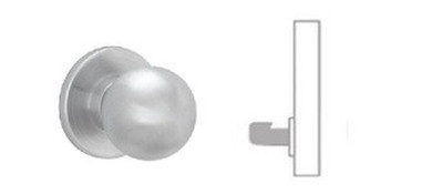 Schlage L0170 42A 626 Mortise Half Dummy Trim, w/ 42 Knob and A Rose, Satin Chrome Finish