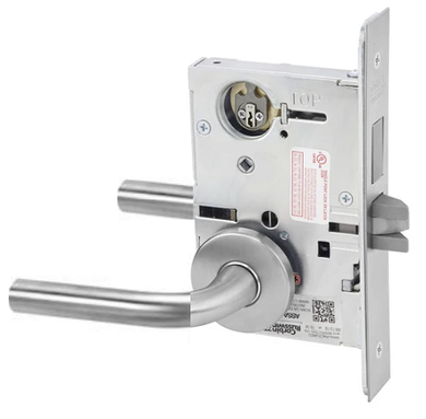 Corbin Russwin ML2024 RSA 626 LC Entrance or Storeroom Mortise Lock, Conventional Less Cylinder, Satin Chrome Finish