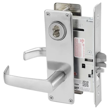 Corbin Russwin ML2051 NSN 626 CL6 Entrance or Office Mortise Lock, Accepts Large Format IC Core (LFIC), Satin Chrome Finish