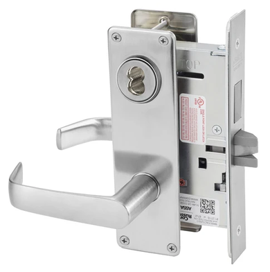 Corbin Russwin ML2024 NSN 626 CL6 Entrance or Storeroom Mortise Lock, Accepts Large Format IC Core (LFIC), Satin Chrome Finish