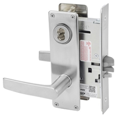 Corbin Russwin ML2057 ASN 626 CL6 Storeroom or Closet Mortise Lock, Accepts Large Format IC Core (LFIC), Satin Chrome Finish