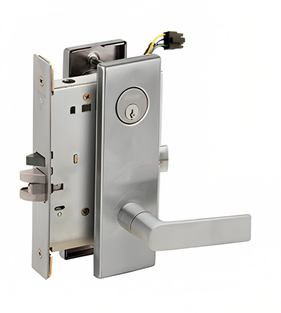 Schlage L9093EUP 01N Electrified Mortise Lock, Fail Secure, w/ Cylinder  Outside