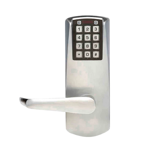 Dormakaba E-Plex E2066LL Electronic Pushbutton Mortise Lock, No