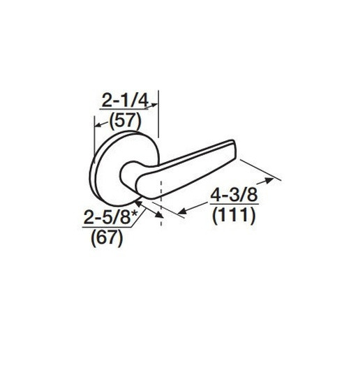 Corbin Russwin ML2042 CSA 626 LC Entrance or Public Restroom Mortise Lock, Conventional Less Cylinder, Satin Chrome Finish