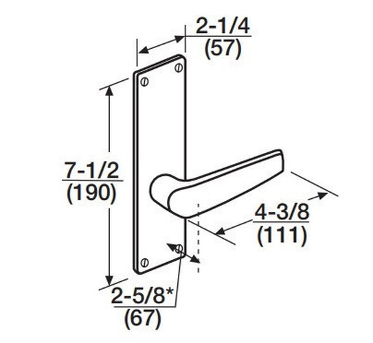 Corbin Russwin ML2067 CSN 626 LC Apartment or Dormitory Mortise Lock, Conventional Less Cylinder, Satin Chrome Finish