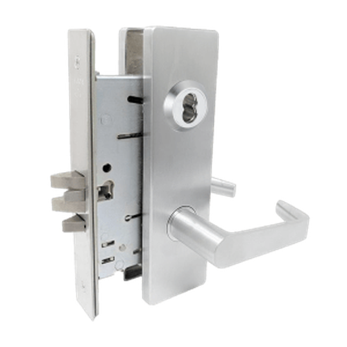 Falcon MA411B DN Asylum Mortise Lock, Accepts Small Format IC Core