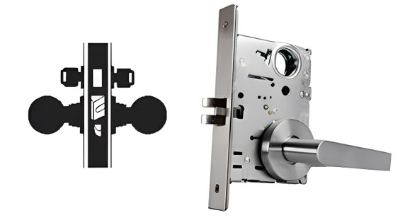 Falcon MA431CP6 DG Security Mortise Lock, w/ Schlage C Keyway