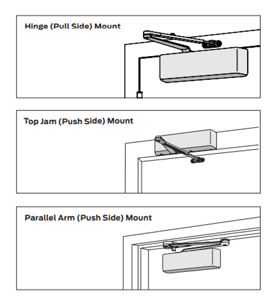 LCN 4040XP Rw/PA LH MC Door Closer w/ Regular Arm, Metal Cover, Left-Handed