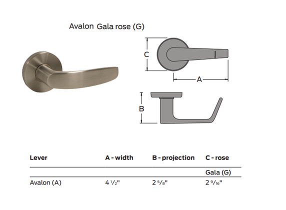 Falcon MA371B AG Store Door Mortise Lock, Accepts Small Format IC Core